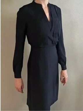 NWT Tory Burch Dress Lined Navy Side Zip Blue Size 0